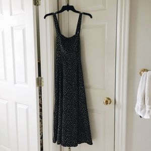 NWOT UO midi dress, navy & white